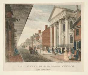 High Street, med First Presbyterian Church, Philadelphia