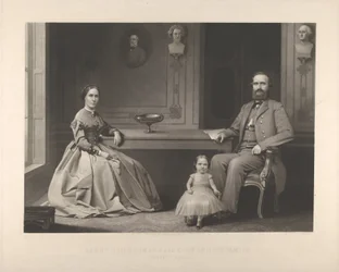 Generallöjtnant Thomas J. Jackson och hans familj Stonewall Jackson, 1866.