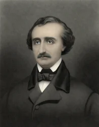 Porträtt av Edgar Allan Poe (1809-1849), amerikansk författare.