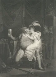 Doll Tearsheet, Falstaff, Henry and Poins Shakespeare, Kin..., publicerad första gången 1795, återutgiven 1852.