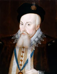 Porträtt av Robert Dudley, Earl of Leicester (olja på panel)
