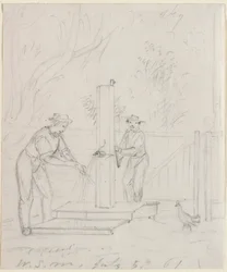 Vid pumpen, 1861.