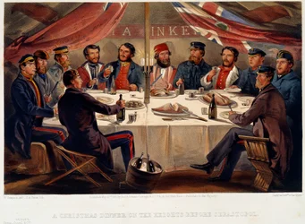 En julmiddag på höjderna före Sevastopol, 1855