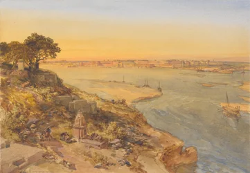 Allahabad, från den högra stranden av Jumna