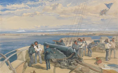 Sebastopol, skissad från H. M. S. Sidons däck, februari 1855
