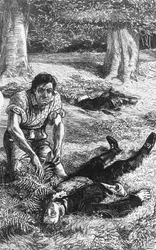 Illustration till Adam Bede, roman av George Eliot (1819-1880), gravyr