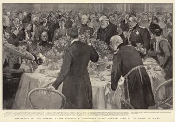 Lord Roberts hälsa vid lunchen i Buckingham Palace, som hölls under ledning av prinsen av Wales.