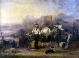 Fiskare på stranden