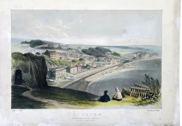 Dawlish c1845 (handfärgad litografi på papper)