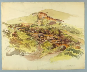 Studie av landskap, Baveno, Lago Maggiore, Italien