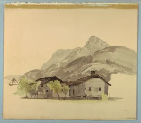 Studie av landskap, Brunnen, Schweiz