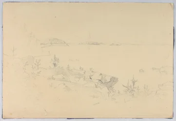 Studie av havsbilden. Porcupine Islands, Bar Harbor, ME