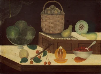 Stilleben med frukt, ca 1865-1880 (olja på trä)