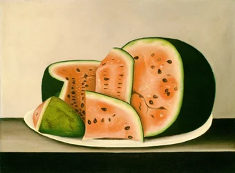 Vattenmelon på en tallrik, mitten av 1800-talet (olja på duk)
