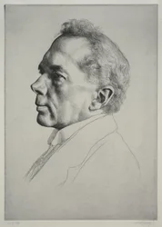 Campbell Dodgson, Profil till vänster, 1919.