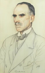 Porträtt av William de Havilland, 1920 (penna och krita på papper)