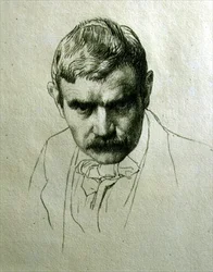 Självporträtt, ca 1895 (lito)