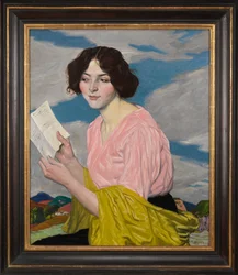 Kärleksbrevet (Porträtt av Dora Labbette) c.1918