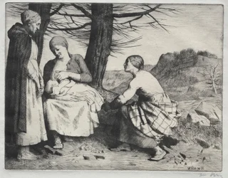 Kvinna och barn, ca. 1886.
