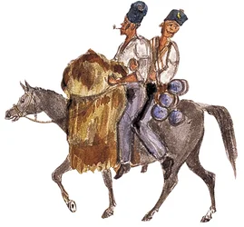 En furageringsuppgift ”Bono Johnny”, Krimkriget, ca 1854-1856