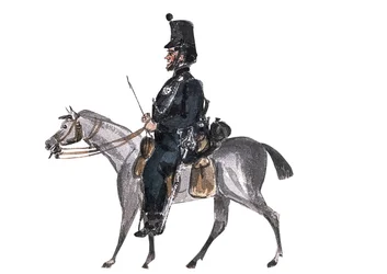 "Dr S från Rifle Brigade, på linjen i mars"   (teckning)