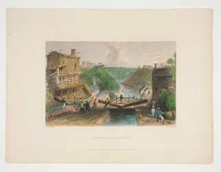 Lockport, Erie Canal, illustration för Nathaniel Parker Willis