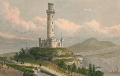 Nelsons monument, Calton Hill, Edinburgh, c1830.