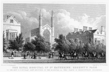 The Royal Hospital of St Katherine, Regents Park, London, 1827.