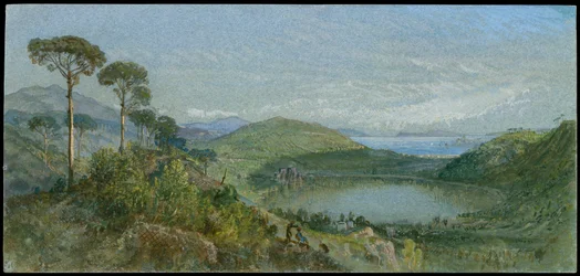 Lago Avernus, ca 1867-70 (akvarell)