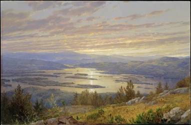 Lake Squam från Red Hill