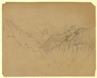 Studie av landskap, Lauterbrunnen, Schweiz