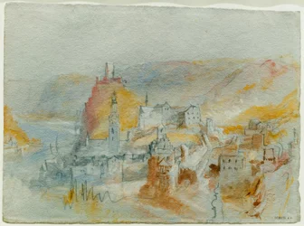 Cochem sett från ovan Endertal