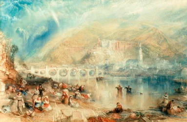 Heidelberg med en regnbåge