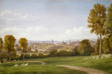 Utsikt över Oxford från Headington, c1803-1804