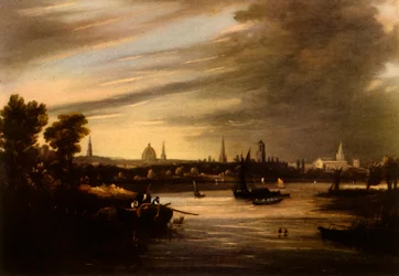 "West Prospect of Oxford", 1800-talet, 1943.