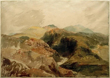 Yr Aran och Y Wyddfa från Moel Hebogs sluttningar