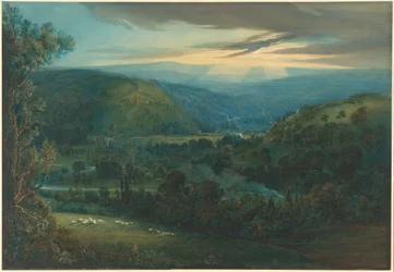 Gryning i Devons dalar