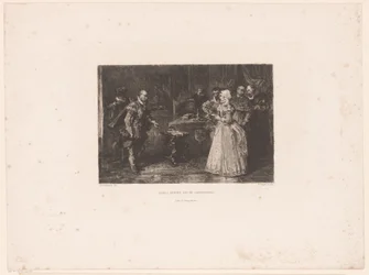 Alva besöker guvernören Margareta av Parma, 1567 Albas besök hos regenten (titel på objekt)