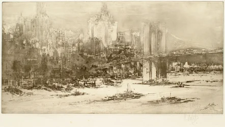 Brooklyn Bridge, New York (stor plåt)