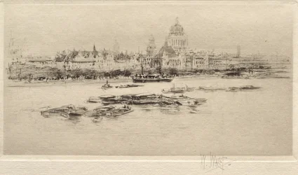 Themsen från Waterloo - Utsikt mot Sankt Pauls-katedralen