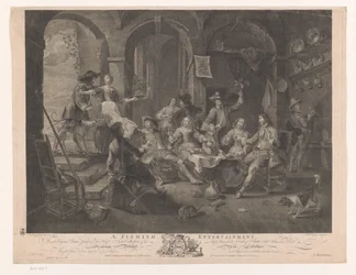 Inredning med rök- och dryckesällskap A Flemish Entertainment (titel på objekt) Huvudmålningar i England (serietitel) The Most Capital Paintings in England (serietitel)