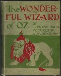 Framsidan av "Den underbara trollkarlen från Oz" av Lyman Frank Baum