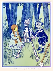 ??Detta är en stor tröst,? sa plåtskogsmannen.? från ?The Wonderful Wizard of Oz? av L. Frank Baum
