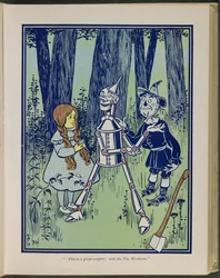 "Det här är en stor tröst" sa Tin Woodman", illustration från "Den underbara trollkarlen från Oz" av Lyman Frank Baum