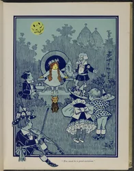 "Du måste vara en stor trollkvinna", illustration från "Den underbara trollkarlen från Oz" av Lyman Frank Baum