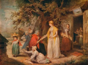Utanför en Country Alehouse, c1700-talet