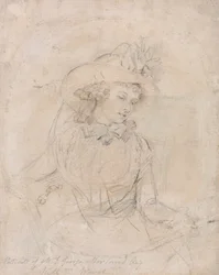 Porträttstudie av Mrs George Morland