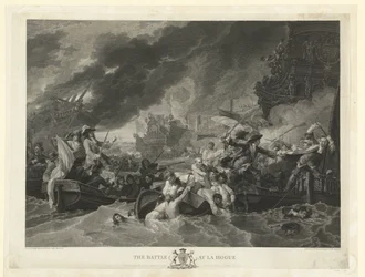 Sjöslaget vid Cape La Hogue, 1692 Slaget vid La Hogue (titel på objekt)