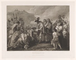 Charles II av England anländer till stranden i Dover den 25 maj 1660 Restaurering (titel på objekt)