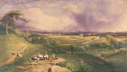 Manchester from the Cliff, Higher Broughton (akvarell på papper)